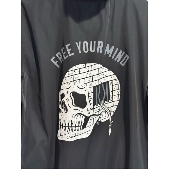 Rare Lurking Class Free Your Mind Skeleton Head Hoodie Jacket Men’s Medium - Picture 12 of 13